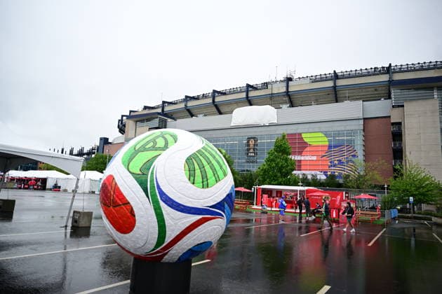 England v Ghana - FIFA World Cup, WM, Weltmeisterschaft, Fussball 2026 - Group L FOXBOROUGH, USA - JUNE 23: A view of the stadium as Gillette covered up their stadium logo prior the 2026 FIFA World Cup First Stage Group L match between England and Ghana at Gillette Stadium (Boston Stadium) in Foxborough, Massachusetts, United States on June 23, 2026. Abdulhamid Hosbas Anadolu Massachusetts United States. Editorial use only. Please get in touch for any other usage.  Copyright: x2026xAnadoluxAbdulhamidxHosbasx