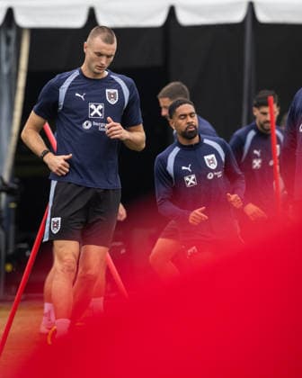 SOCCER - FIFA World Cup, WM, Weltmeisterschaft, Fussball 2026, preview SANTA BARBARA,CALIFORNIA,USA,23.JUN.26 - SOCCER - FIFA World Cup 2026, USA, Mexico, Canada, preview, OEFB, Oesterreichischer Fussball-Bund, training team AUT. Image shows Sasa Kalajdzic and Phillipp Mwene (AUT).  GEPAxpictures xArminxRauthner