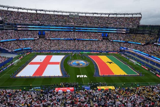 A general view England v Ghana, 2026 FIFA World Cup, WM, Weltmeisterschaft, Fussball Group L, Football, Boston Stadium, Foxborough, Massachusetts, USA - 23 Jun 2026Foxborough Boston Stadium Massachusetts (MA) United States of America EDITORIAL USE ONLY No use with unauthorised audio, video, data, fixture lists, club league logos or live services. Online in-match use limited to 120 images, no video emulation. No use in betting, games or single club league player publications.  Copyright: xIsmaelxAdnan Shutterstockx 16956027bc