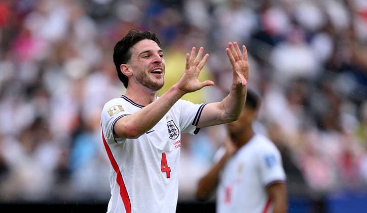 Fussball FIFA WM 2026 Vorrunde Gruppe L in Boston England - Ghana 23.06.2026 Declan Rice (England) *** Soccer