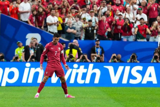 FIFA World Cup, WM, Weltmeisterschaft, Fussball 2026, Portugal vs Uzbekistan Portugal s 7 forward Cristiano Ronaldo, celebrates his goal during FIFA World Cup 2026, Portugal vs Uzbekistan at the Houston Stadium on June 23, 2026.