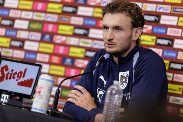 SOCCER - FIFA World Cup, WM, Weltmeisterschaft, Fussball 2026, preview SANTA BARBARA,CALIFORNIA,USA,23.JUN.26 - SOCCER - FIFA World Cup 2026, USA, Mexico, Canada, preview, OEFB, Oesterreichischer Fussball-Bund, press conference, PK, Pressekonferenz team AUT. Image shows Stefan Posch (AUT).  GEPAxpictures xArminxRauthner