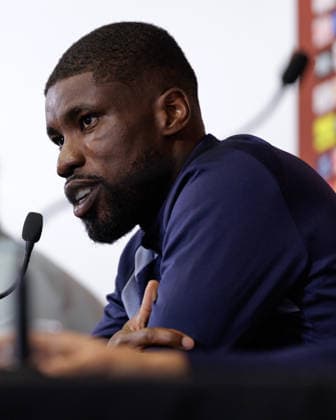 SOCCER - FIFA World Cup, WM, Weltmeisterschaft, Fussball 2026, preview SANTA BARBARA,CALIFORNIA,USA,23.JUN.26 - SOCCER - FIFA World Cup 2026, USA, Mexico, Canada, preview, OEFB, Oesterreichischer Fussball-Bund, press conference, PK, Pressekonferenz team AUT. Image shows Kevin Danso (AUT).  GEPAxpictures xArminxRauthner