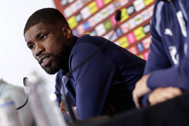 SOCCER - FIFA World Cup, WM, Weltmeisterschaft, Fussball 2026, preview SANTA BARBARA,CALIFORNIA,USA,23.JUN.26 - SOCCER - FIFA World Cup 2026, USA, Mexico, Canada, preview, OEFB, Oesterreichischer Fussball-Bund, press conference, PK, Pressekonferenz team AUT. Image shows Kevin Danso (AUT).  GEPAxpictures xArminxRauthner