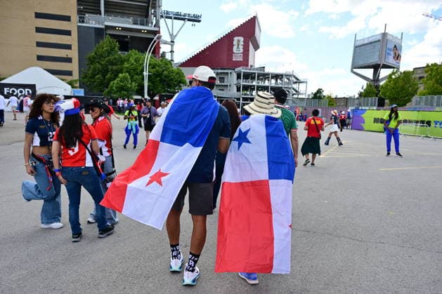 FIFA World Cup, WM, Weltmeisterschaft, Fussball 2026 - Group L - Panama vs Croatia Supporters of Panama arrive for the FIFA World Cup 2026 group stage match Panama against Croatia, in Toronto, Canada, 23 June 2026. TORONTO United States  Copyright: xEDUARDOxLIMAx