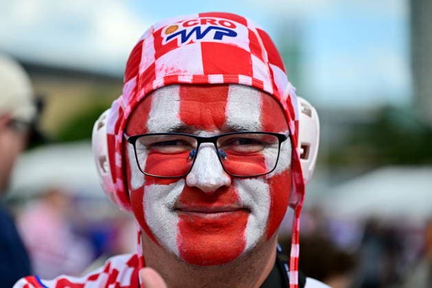 FIFA World Cup, WM, Weltmeisterschaft, Fussball 2026 - Group L - Panama vs Croatia A supporter of Croatia poses for a picture outside of the stadium ahead of the FIFA World Cup 2026 group stage match Panama against Croatia, in Toronto, Canada, 23 June 2026. TORONTO United States  Copyright: xEDUARDOxLIMAx