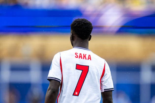 260623 Bukayo Saka of England during the FIFA World Cup, WM, Weltmeisterschaft, Fussball 2026 group stage football match between England and Ghana on June 23, 2026 in Foxborough. Photo: Jon Olav Nesvold BILDBYRAN COP 217 JE0135 fotboll football soccer fotball vm fotbolls-vm fotball-vm fotbolls-vm 2026 fifa world cup 2026 13 bbeng *** June 23, 2026  Copyright: JONxOLAVxNESVOLD BB260623JE067