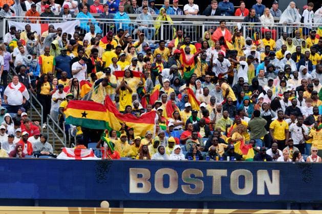 IPA85986479 - Ghana fans during the Group L match between England and Ghana at the FIFA World Cup, WM, Weltmeisterschaft, Fussball in Boston, USA, on June 23, 2026  Copyright: xEmmanuelexMastrodonato IPAxSportx xx 85986479