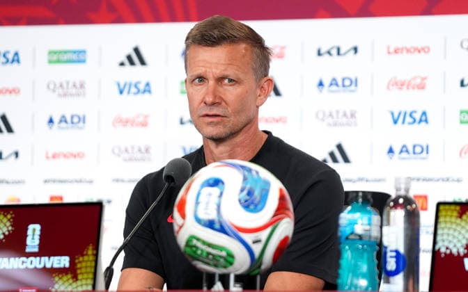 Ahead of Switzerland v Canada - FIFA World Cup, WM, Weltmeisterschaft, Fussball 2026 VANCOUVER, CANADA - JUNE 23: Head coach Jesse Marsch, and footballer Jonathan David (not seen) of Canada speak to press ahead of the FIFA 2026 World Cup Group 3 match between Switzerland and Canada at BC Place Stadium in Vancouver, British Columbia, Canada on June 23, 2026. Ercin Erturk Anadolu Vancouver Canada. Editorial use only. Please get in touch for any other usage.  Copyright: x2026xAnadoluxErcinxErturkx