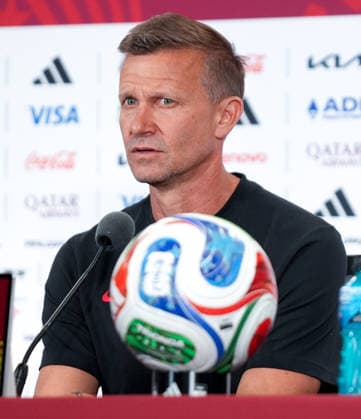 Ahead of Switzerland v Canada - FIFA World Cup, WM, Weltmeisterschaft, Fussball 2026 VANCOUVER, CANADA - JUNE 23: Head coach Jesse Marsch, and footballer Jonathan David (not seen) of Canada speak to press ahead of the FIFA 2026 World Cup Group 3 match between Switzerland and Canada at BC Place Stadium in Vancouver, British Columbia, Canada on June 23, 2026. Ercin Erturk Anadolu Vancouver Canada. Editorial use only. Please get in touch for any other usage.  Copyright: x2026xAnadoluxErcinxErturkx
