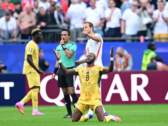 England v Ghana - FIFA World Cup, WM, Weltmeisterschaft, Fussball 2026 - Group L FOXBOROUGH, USA - JUNE 23: Kwasi Sibo (8) of Ghana reacts after the 2026 FIFA World Cup First Stage Group L match between England and Ghana at Gillette Stadium (Boston Stadium) in Foxborough, Massachusetts, United States on June 23, 2026. Abdulhamid Hosbas Anadolu Massachusetts United States. Editorial use only. Please get in touch for any other usage.  Copyright: x2026xAnadoluxAbdulhamidxHosbasx