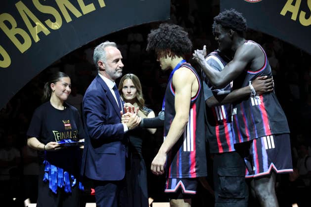 BASKET BALL : Paris Vs Monaco - Betclic Elite - 23 06 2026 Joie de Monaco en fin de match - Emmanuel Gregoire - Nadir Hifi (Paris) ParisFrance  Copyright: xMichaelxBaucherx