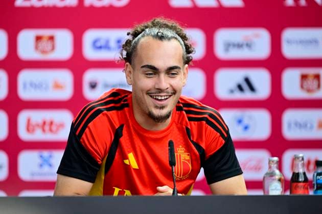 Belgian national football team - FIFA World Cup, WM, Weltmeisterschaft, Fussball 2026 - media activities 23 06 2026 RENTON, UNITED STATES OF AMERICA - JUNE 23 : Theate Arthur defender of Belgium pictured during a press conference, PK, Pressekonferenz at the training grounds of the Belgian national football team during the 2026 FIFA World Cup on June 23, 2026 in Renton, United States of America, 23 06 2026 Renton United States of America  Copyright: xJanxDexMeuleneirx