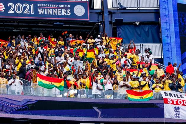 supporters of Ghana , Group L - FIFA World Cup, WM, Weltmeisterschaft, Fussball 2026, England v Ghana, Boston Stadium, June 23, 2026, Boston, United States.