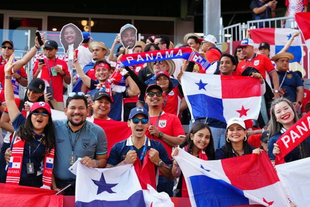 June 23, 2026, Toronto, On, CANADA: Panama fans cheer as their team warms up before taking on Croatia during World Cup Group L soccer match, in Toronto, on Tuesday, June 23, 2026. Canada News - June 23, 2026  - ZUMAc35_ 20260623_zaf_c35_122 Copyright: xFrankxGunnx