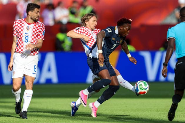 Panama v Croatia: Group L - FIFA World Cup, WM, Weltmeisterschaft, Fussball 2026 Luka Modric of Croatia and Jose Luis Rodriguez of Panama in action during the FIFA World Cup 2026 Group L match between Panama and Croatia at Toronto Stadium on June 23, 2026 in Toronto, Canada.  SanjinxStrukic PIXSELL