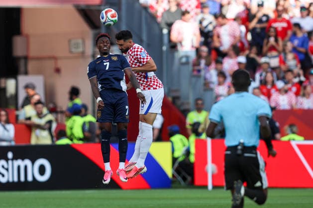 Panama v Croatia: Group L - FIFA World Cup, WM, Weltmeisterschaft, Fussball 2026 Jose Luis Rodriguez gets up for a header during the FIFA World Cup 2026 Group L match between Panama and Croatia at Toronto Stadium on June 23, 2026 in Toronto, Canada.  SanjinxStrukic PIXSELL