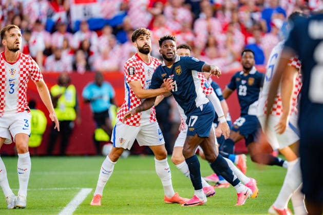 FIFA Fussball Weltmeisterschaft 2026, Gruppe L, Spiel 2, Panama vs. Kroatien, 23.06.2026 im Toronto Stadium, Toronto Josko Gvardiol (Kroatien) Jose Fajardo (Panama) *** 2026 FIFA World Cup, Group L, Match 2, Panama vs. Croatia, June 23, 2026, at Toronto Stadium, Toronto Josko Gvardiol (Croatia) Jose Fajardo (Panama),detected_source_language Copyright: xBahhoxKarax