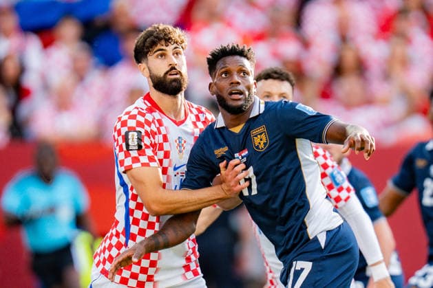FIFA Fussball Weltmeisterschaft 2026, Gruppe L, Spiel 2, Panama vs. Kroatien, 23.06.2026 im Toronto Stadium, Toronto Josko Gvardiol (Kroatien) Jose Fajardo (Panama) *** 2026 FIFA World Cup, Group L, Match 2, Panama vs. Croatia, June 23, 2026, at Toronto Stadium, Toronto Josko Gvardiol (Croatia) Jose Fajardo (Panama),detected_source_language Copyright: xBahhoxKarax