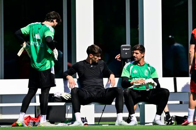Belgian national football team - FIFA World Cup, WM, Weltmeisterschaft, Fussball 2026 - media activities 23 06 2026 RENTON, UNITED STATES OF AMERICA - JUNE 23 : Courtois Thibaut goalkeeper of Belgium pictured during a training session of the Belgian national football team during the FIFA World Cup 2026 on June 23, 2026 in Renton, United States of America, 23 06 2026 Renton United States of America  Copyright: xJanxDexMeuleneirx