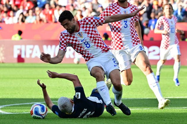 FIFA World Cup, WM, Weltmeisterschaft, Fussball 2026 - Group L - Panama vs Croatia Cristian Martinez of Panama (L) in action against Mateo Kovacic of Croatia (R) during the FIFA World Cup 2026 group stage match Panama against Croatia, in Toronto, Canada, 23 June 2026. TORONTO United States  Copyright: xEDUARDOxLIMAx
