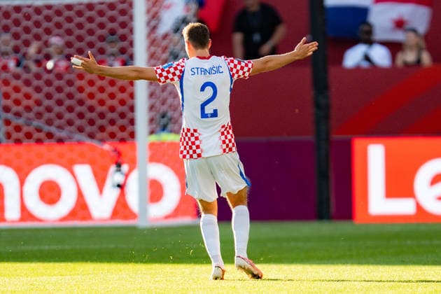 FIFA Fussball Weltmeisterschaft 2026, Gruppe L, Spiel 2, Panama vs. Kroatien, 23.06.2026 im Toronto Stadium, Toronto Josip Stanisic (Kroatien) *** 2026 FIFA World Cup, Group L, Match 2, Panama vs. Croatia, June 23, 2026, at Toronto Stadium, Toronto Josip Stanisic Croatia,detected_source_language Copyright: xBahhoxKarax