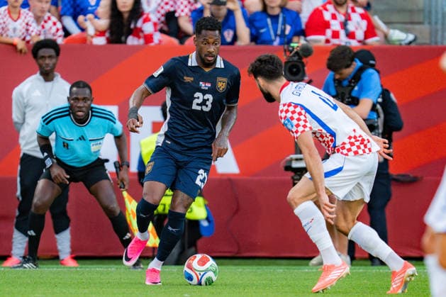 FIFA Fussball Weltmeisterschaft 2026, Gruppe L, Spiel 2, Panama vs. Kroatien, 23.06.2026 im Toronto Stadium, Toronto Josko Gvardiol (Kroatien) Amir Murillo (Panama) *** 2026 FIFA World Cup, Group L, Match 2, Panama vs. Croatia, June 23, 2026, at Toronto Stadium, Toronto Josko Gvardiol (Croatia) Amir Murillo (Panama),detected_source_language Copyright: xBahhoxKarax