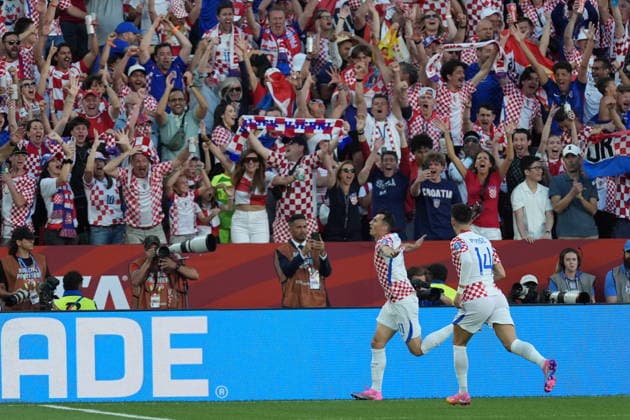 Panama v Croatia - FIFA World Cup, WM, Weltmeisterschaft, Fussball 2026 - Group L TORONTO, CANADA - JUNE 23: Ante Budimir of Croatia celebrates after scoring a goal during the 2026 FIFA World Cup First Stage Group L match between Panama and Croatia at Toronto Stadium (BMO Field) in Toronto, Ontario, Canada on June 23, 2026. Mert Alper Dervis Anadolu Ontario Canada. Editorial use only. Please get in touch for any other usage.  Copyright: x2026xAnadoluxMertxAlperxDervisx