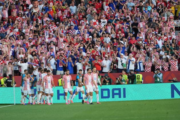 Panama v Croatia - FIFA World Cup, WM, Weltmeisterschaft, Fussball 2026 - Group L TORONTO, CANADA - JUNE 23: Ante Budimir of Croatia celebrates with his teammates after scoring a goal during the 2026 FIFA World Cup First Stage Group L match between Panama and Croatia at Toronto Stadium (BMO Field) in Toronto, Ontario, Canada on June 23, 2026. Mert Alper Dervis Anadolu Ontario Canada. Editorial use only. Please get in touch for any other usage.  Copyright: x2026xAnadoluxMertxAlperxDervisx