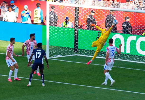 June 23, 2026, Toronto, On, CANADA: Croatia goalkeeper Dominik Livakovic (1) makes a save against Panama during the first half of a World Cup Group L soccer match, in Toronto, on Tuesday, June 23, 2026. Canada News - June 23, 2026  - ZUMAc35_ 20260623_zaf_c35_164 Copyright: xChrisxYoungx
