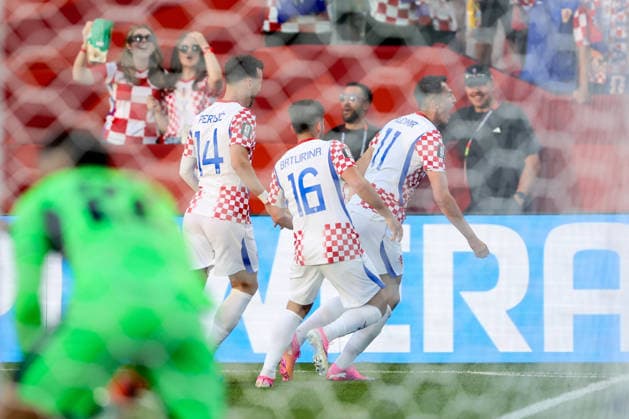 Panama v Croatia: Group L - FIFA World Cup, WM, Weltmeisterschaft, Fussball 2026 Ante Budimir of Croatia celebrate after scoring during the FIFA World Cup 2026 Group L match between Panama and Croatia at Toronto Stadium on June 23, 2026 in Toronto, Canada.  SanjinxStrukic PIXSELL
