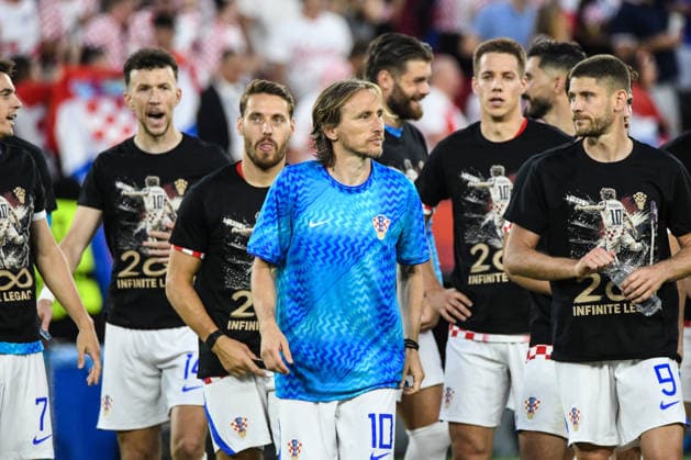 Panama national team, Nationalteam vs Croatia National Team. FIFA World Cup, WM, Weltmeisterschaft, Fussball 2026 Group L match. Squad pays hommage to Luka Modric for his appearance number 200 with Croatia National Team at the end of the match played between the National Teams of Croatia and Panama. FIFA World Cup 2026 Group L match, played on 23.06.26 at the Toronto Stadium in Toronto, Ontario, Canada. Photo Jose Campos PMEimages Copyright: xJosexCamposx xPMEimagesx