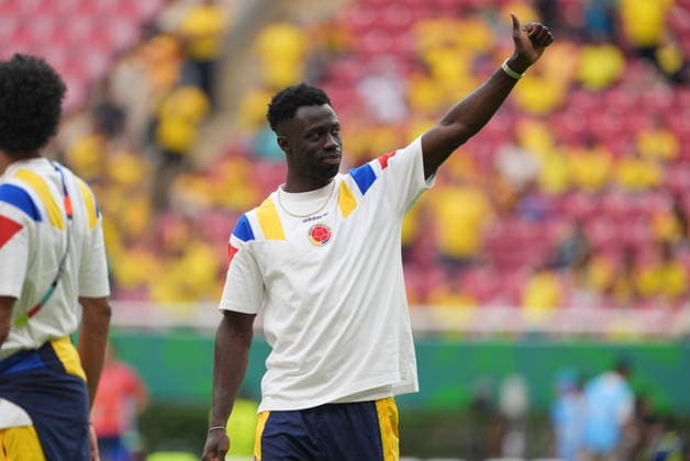 Colombia v DR Congo - FIFA World Cup, WM, Weltmeisterschaft, Fussball 2026 - Group K ZAPOPAN, MEXICO - JUNE 23: Davinson Sanchez of Colombia gestures prior the 2026 FIFA World Cup First Stage Group K match between Colombia and DR Congo at Estadio Akron (Guadalajara Stadium) in Zapopan, Guadalajara, Mexico on June 23, 2026. Juancho Torres Anadolu Jalisco Mexico. Editorial use only. Please get in touch for any other usage.  Copyright: x2026xAnadoluxJuanchoxTorresx