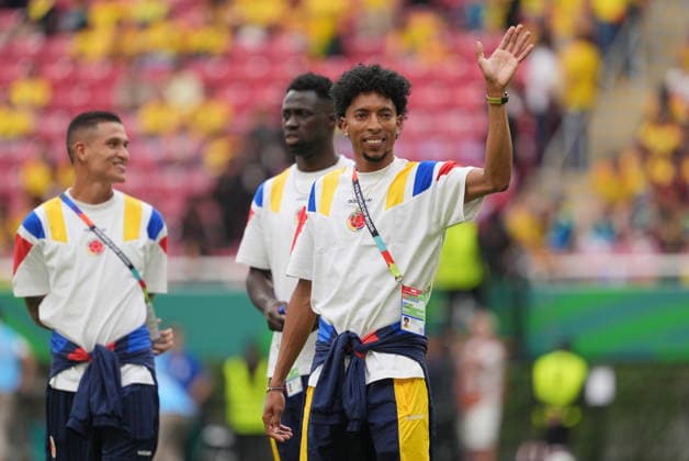 Colombia v DR Congo - FIFA World Cup, WM, Weltmeisterschaft, Fussball 2026 - Group K ZAPOPAN, MEXICO - JUNE 23: Johan Mojica of Colombia gestures prior the 2026 FIFA World Cup First Stage Group K match between Colombia and DR Congo at Estadio Akron (Guadalajara Stadium) in Zapopan, Guadalajara, Mexico on June 23, 2026. Juancho Torres Anadolu Jalisco Mexico. Editorial use only. Please get in touch for any other usage.  Copyright: x2026xAnadoluxJuanchoxTorresx
