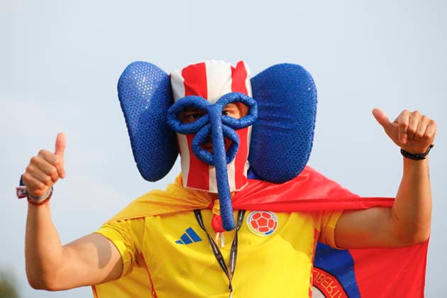 FIFA World Cup, WM, Weltmeisterschaft, Fussball 2026 - Group K - Colombia vs DR Congo A fan of Colombia poses ahead of the FIFA World Cup 2026 group stage soccer match between Colombia and DR Congo in Guadalajara, Mexico, 23 June 2026. GUADALAJARA Mexico  Copyright: xFRANCISCOxGUASCOx
