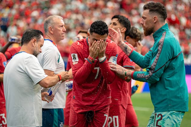 June 23, 2026: Portugal forward CRISTIANO RONALDO (7) before the FIFA World Cup, WM, Weltmeisterschaft, Fussball 2026 Group K soccer game between Portugal and Uzbekistan at the Houston Stadium in Houston, TX, Tuesday, June 23, 2026. Portugal won 5:0. - ZUMAp213 20260623_znp_p213_044 Copyright: xLynnxPenningtonx