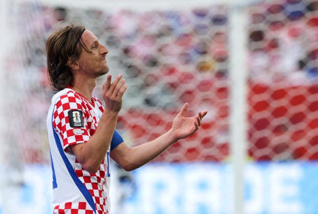 (260624) -- TORONTO, June 24, 2026 -- Luka Modric of Croatia reacts during the group L match between Croatia and Panama at the 2026 FIFA World Cup, WM, Weltmeisterschaft, Fussball at Toronto Stadium in Toronto, Canada, on June 23, 2026. (Photo by Xinhua) (SP)CANADA-TORONTO-FOOTBALL-FIFA WORLD CUP-GROUP L-CRO VS PAN ZouxZheng 