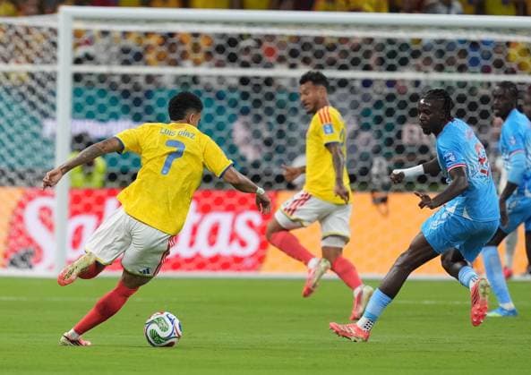 Colombia v DR Congo - FIFA World Cup, WM, Weltmeisterschaft, Fussball 2026 - Group K ZAPOPAN, MEXICO - JUNE 23: Luis Diaz (7) of Colombia in action during the 2026 FIFA World Cup First Stage Group K match between Colombia and DR Congo at Estadio Akron (Guadalajara Stadium) in Zapopan, Guadalajara, Mexico on June 23, 2026. Juancho Torres Anadolu Jalisco Mexico. Editorial use only. Please get in touch for any other usage.  Copyright: x2026xAnadoluxJuanchoxTorresx