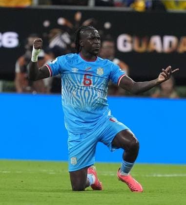 Colombia v DR Congo - FIFA World Cup, WM, Weltmeisterschaft, Fussball 2026 - Group K ZAPOPAN, MEXICO - JUNE 23: Ngal’ayel Mukau (6) of DR Congo in action during the 2026 FIFA World Cup First Stage Group K match between Colombia and DR Congo at Estadio Akron (Guadalajara Stadium) in Zapopan, Guadalajara, Mexico on June 23, 2026. Juancho Torres Anadolu Jalisco Mexico. Editorial use only. Please get in touch for any other usage.  Copyright: x2026xAnadoluxJuanchoxTorresx