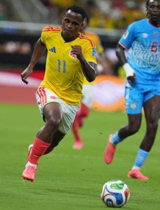 Colombia v DR Congo - FIFA World Cup, WM, Weltmeisterschaft, Fussball 2026 - Group K ZAPOPAN, MEXICO - JUNE 23: Jhon Arias (11) of Colombia in action during the 2026 FIFA World Cup First Stage Group K match between Colombia and DR Congo at Estadio Akron (Guadalajara Stadium) in Zapopan, Guadalajara, Mexico on June 23, 2026. Juancho Torres Anadolu Jalisco Mexico. Editorial use only. Please get in touch for any other usage.  Copyright: x2026xAnadoluxJuanchoxTorresx