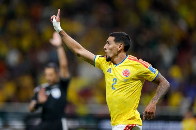 FIFA World Cup, WM, Weltmeisterschaft, Fussball 2026 COLOMBIA VS RD CONGO FIFA WORLD CUP 2026 COLOMBIA VS RD CONGO COLOMBIA VS RD CONGO 23062026 GUADALAJARA, JALISCO. Action photo of Daniel Munoz of Colombia (No. 2) during Group K game of the FIFA World Cup 2026, held at the Estadio Guadalajara at Guadalajara, Jalisco. Foto de accion de Daniel Munoz de Colombia (No. 2), durante juego del Grupo K de la Copa del Mundo 2026 de la FIFA, celebrado en el Estadio Guadalajara en Guadalajara, Jalisco. PHOTO BY IMAGENSHOP AGENCIA FOTOGRAFICA GUADALAJARA JALISCO MEXICO *** FIFA WORLD CUP 2026 COLOMBIA VS. DR CONGO FIFA WORLD CUP 2026 COLOMBIA VS. DR CONGO COLOMBIA VS. DR CONGO 06 23 2026 GUADALAJARA, JALISCO Action photo of Daniel Munoz of Colombia, No. 2, during a Group K match of the 2026 FIFA World Cup, held at Estadio Guadalajara in Guadalajara, Jalisco Action photo of Daniel Munoz of Colombia, No. 2, during a Group K match of the 2026 FIFA World Cup, held at the Estadio Guadalajara in Guadalajara, Jalisco PHOTO BY IMAGENSHOP PHOTO AGENCY GUADALAJARA, JALISCO, MEXICO,detected_source_language Copyright: xIMAGENSHOPxAGENCIAxFOTOGRAFICAx