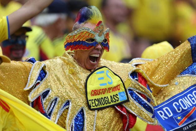 FIFA World Cup, WM, Weltmeisterschaft, Fussball 2026 - Group K - Colombia vs DR Congo A fan of Colombia cheers during the FIFA World Cup 2026 Group K match Colombia against DR Congo in Guadalajara, Mexico, 23 June 2026. GUADALAJARA Mexico  Copyright: xALEXxCRUZx