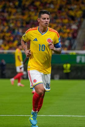 Colombia v DR Congo - FIFA World Cup, WM, Weltmeisterschaft, Fussball 2026 - Group K ZAPOPAN, MEXICO - JUNE 23: James Rodriguez (25) of DR Congo takes part during the 2026 FIFA World Cup First Stage Group K match between Colombia and DR Congo at Estadio Akron (Guadalajara Stadium) in Zapopan, Guadalajara, Mexico on June 23, 2026. Juancho Torres Anadolu Jalisco Mexico. Editorial use only. Please get in touch for any other usage.  Copyright: x2026xAnadoluxJuanchoxTorresx