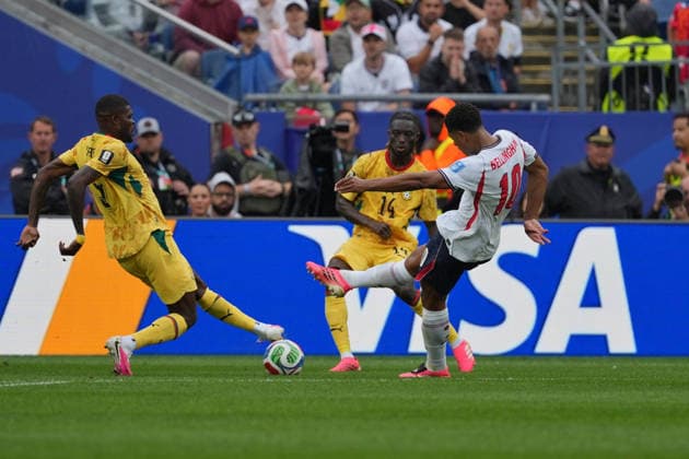IPA85995754 - Jude Bellingham of England takes a shot during the Group L match between England and Ghana at the FIFA World Cup, WM, Weltmeisterschaft, Fussball in Boston, USA, on June 23, 2026  Copyright: xEmmanuelexMastrodonato IPAxSportx xx 85995754