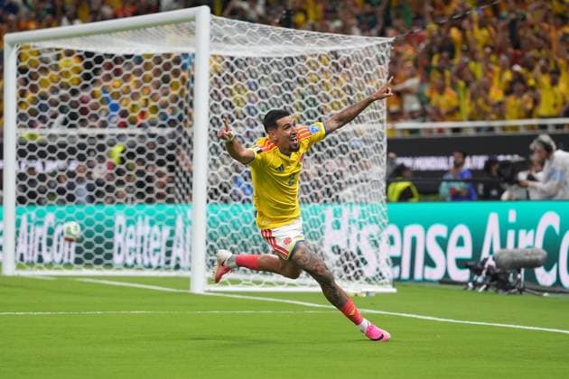 Colombia v DR Congo - FIFA World Cup, WM, Weltmeisterschaft, Fussball 2026 - Group K ZAPOPAN, MEXICO - JUNE 23: Daniel Munoz of Colombia celebrates after scoring a goal during the 2026 FIFA World Cup First Stage Group K match between Colombia and DR Congo at Estadio Akron (Guadalajara Stadium) in Zapopan, Guadalajara, Mexico on June 23, 2026. Juancho Torres Anadolu Jalisco Mexico. Editorial use only. Please get in touch for any other usage.  Copyright: x2026xAnadoluxJuanchoxTorresx