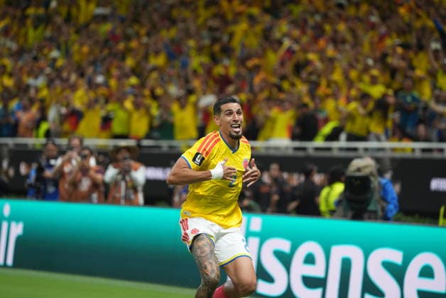 Colombia v DR Congo - FIFA World Cup, WM, Weltmeisterschaft, Fussball 2026 - Group K ZAPOPAN, MEXICO - JUNE 23: Daniel Munoz (2) of Colombia celebrates after scoring a goal during the 2026 FIFA World Cup First Stage Group K match between Colombia and DR Congo at Estadio Akron (Guadalajara Stadium) in Zapopan, Guadalajara, Mexico on June 23, 2026. Juancho Torres Anadolu Jalisco Mexico. Editorial use only. Please get in touch for any other usage.  Copyright: x2026xAnadoluxJuanchoxTorresx