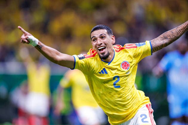 FIFA World Cup, WM, Weltmeisterschaft, Fussball 2026 COLOMBIA VS RD CONGO FIFA WORLD CUP 2026 COLOMBIA VS RD CONGO COLOMBIA VS RD CONGO 23062026 GUADALAJARA, JALISCO. Action photo of Daniel Munoz (No. 2) of Colombia, during Group K game of the FIFA World Cup 2026, held at the Estadio Guadalajara at Guadalajara, Jalisco. Foto de accion de Daniel Munoz (No. 2) de Colombia, durante juego del Grupo K de la Copa del Mundo 2026 de la FIFA, celebrado en el Estadio Guadalajara en Guadalajara, Jalisco. PHOTO BY IMAGENSHOP AGENCIA FOTOGRAFICA GUADALAJARA JALISCO MEXICO *** 2026 FIFA World Cup Copyright: xYOALIxMARTINEZx