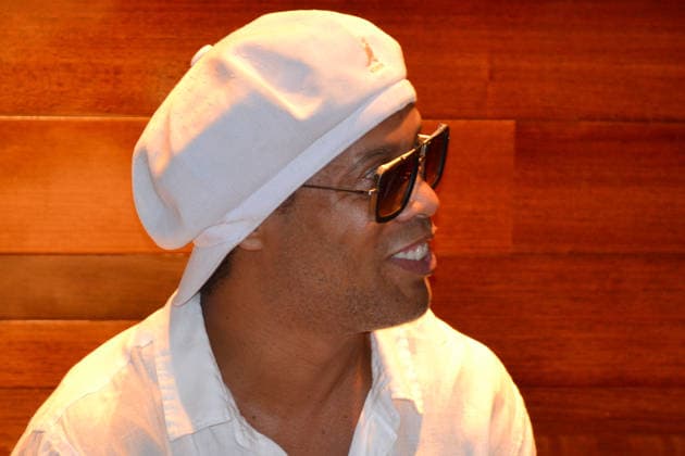 Brazilian soccer star Ronaldinho Gaúcho reacts during the announcement of his return to professional soccer at age 46 with Italian club Ravenna FC in Miami, United States, 23 June 2026. New colors, same smile. Soccer has always been a source of joy for me, and I’m excited to bring that spirit to Ravenna. Let the magic begin! said the international legend during a presentation in South Florida. Ronaldinho announces in Miami that he is returning to professional soccer with the Italian club Ravenna !ACHTUNG: NUR REDAKTIONELLE NUTZUNG!  Copyright: xAntonixBelchix AME3856 20260624-55020689027_1