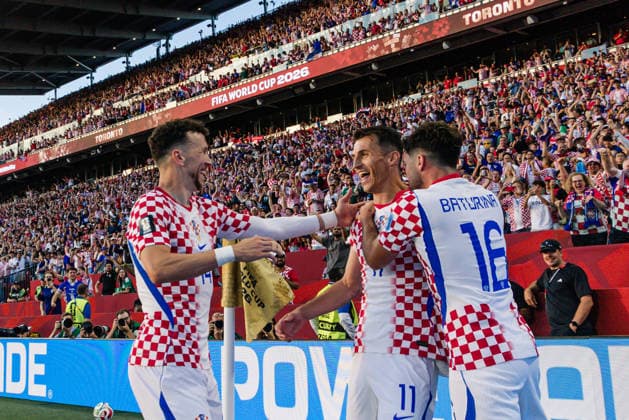 Ante Budimir of Croatia celebrates scoring his team s first goal to make the score during the FIFA World Cup, WM, Weltmeisterschaft, Fussball game between Panama and Croatia at Toronto Stadium on June 23, 2026 in Toronto, Ontario, Canada  Copyright: xCurtisxWongx xSPPx Sportspressphoto_SPR174834