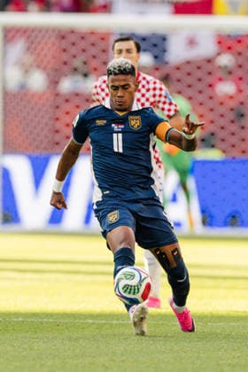 Yoel Bárcenas of Panama passes the ball during the FIFA World Cup, WM, Weltmeisterschaft, Fussball game between Panama and Croatia at Toronto Stadium on June 23, 2026 in Toronto, Ontario, Canada  Copyright: xCurtisxWongx xSPPx Sportspressphoto_SPR174908